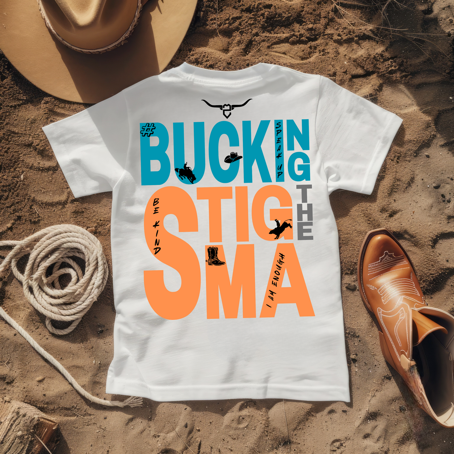 ROPED BuckingTheStigma Tee (White)
